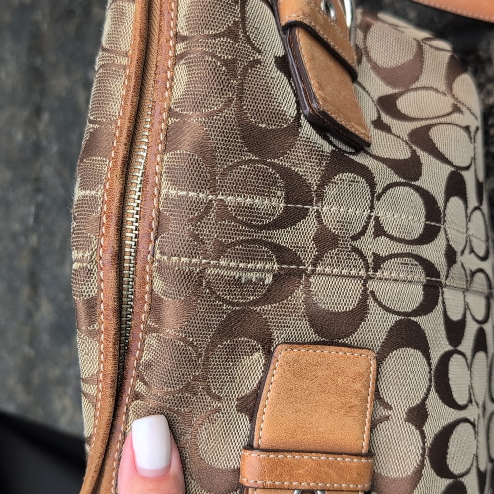 Vintage Coach Soho Jacquard Canvas & Leather Bag 2006 F06W 3574 - Picture 10 of 12